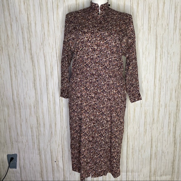 Vintage Confetti print Button front day dress - Picture 14 of 16